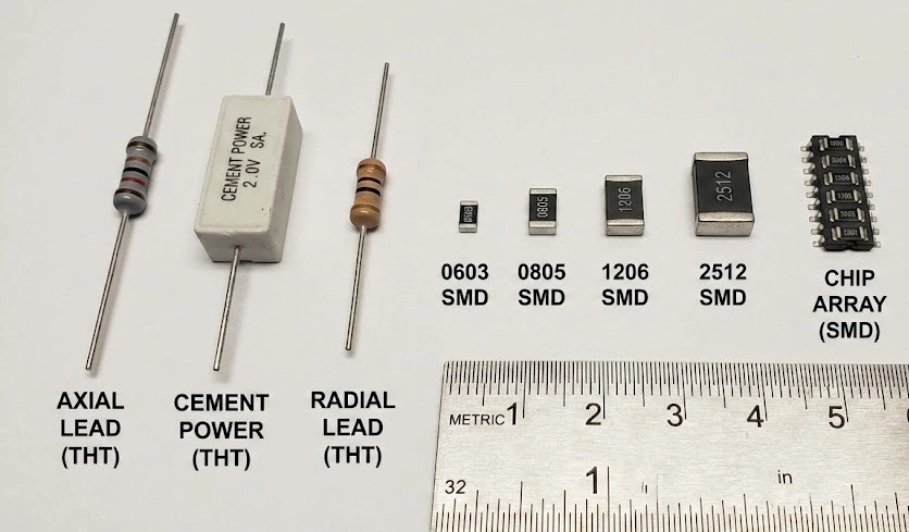 las resistencias pueden tener varios tipos de encapsulado dependiendo de su uso
